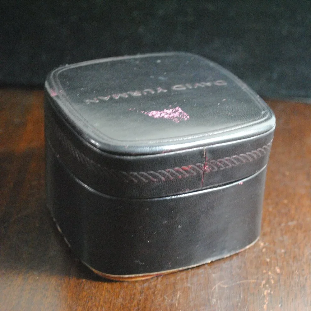 David Yurman Handmade Black Leather Jewelry Box